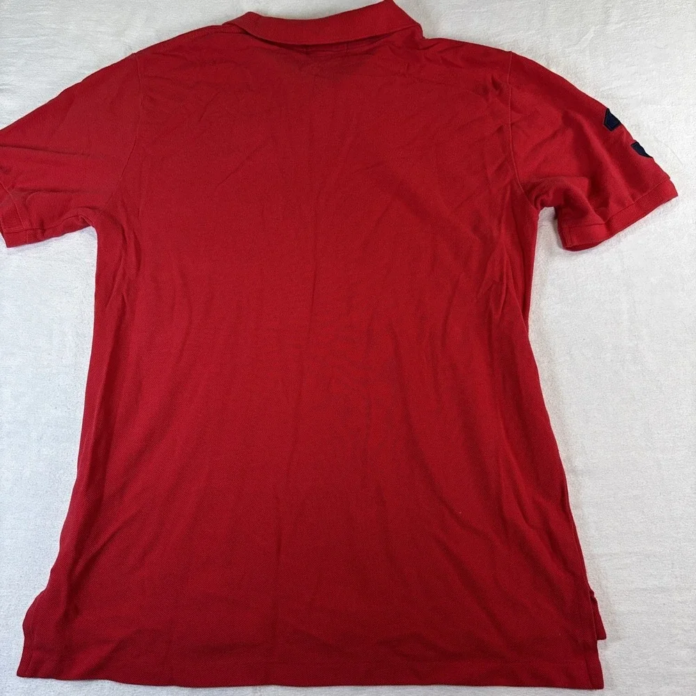 Polo Ralph Lauren Boys xL Custom Fit Big Pony Polo Shirt Red Golf Summer #3